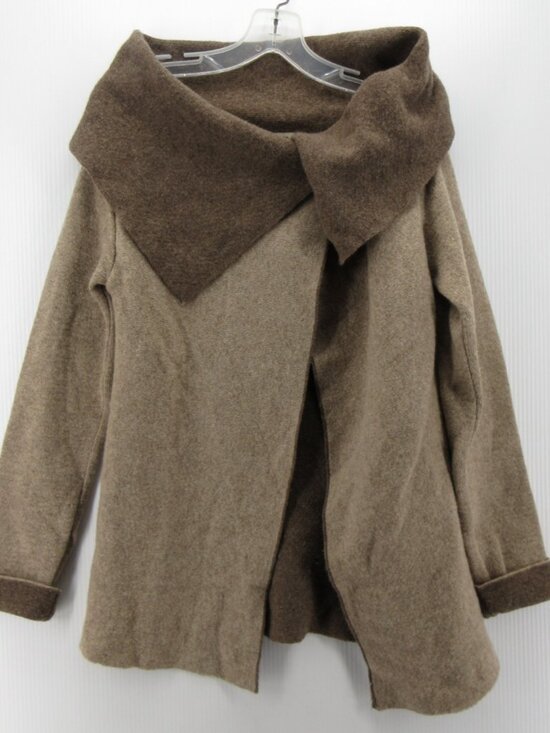 Chiaramente Sweaters - Chiaramente Sweater Small Wool Drape Wrap Lagenlook Artsy Italy *